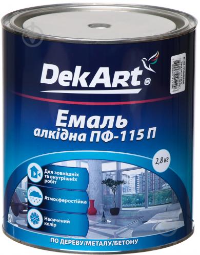 264 Фарба емаль алкідна ПФ-115 П БЛАКИТНА 2,8кг "DekArt" Україна, шт.