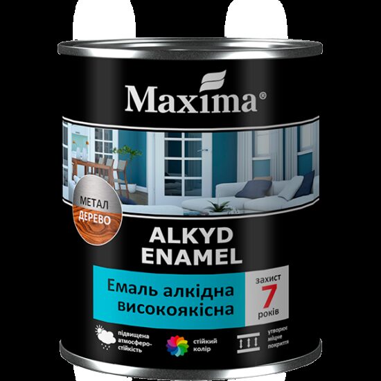 3435 Фарба емаль алкідна ЧОРНА 0,7 кг "Maxima" UA, шт.