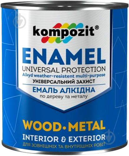 7086 Фарба емаль алкідна ПФ-115 БЛАКИТНА темна глянсова 2,8 кг "Kompozit" UA, шт.