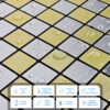 2b3e152f19-4_resize_1200x1200 Самоклеюча алюмінієва плитка 300х300х3мм Срібна із золотом шахівниця SW-00001827