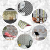 a1de0e6e99-5_resize_1200x1200 Самоклеюча алюмінієва плитка 300х300х3мм Срібна із золотом шахівниця SW-00001827