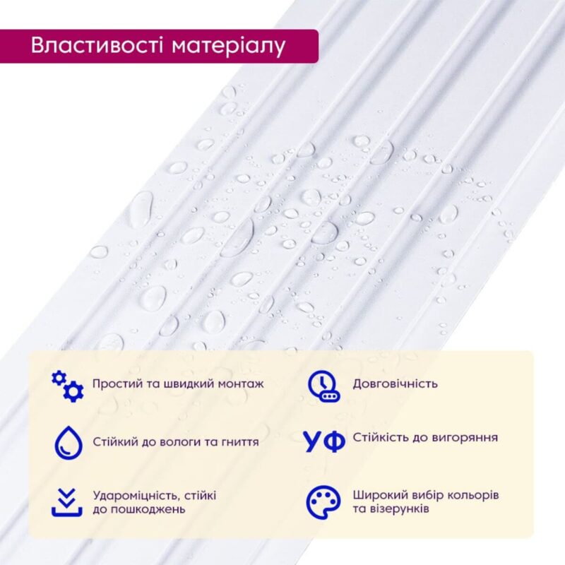 Рейка декоративна WPC стінова 3000х150х9мм Білий SW-00001866