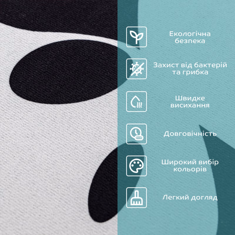 Вологопоглинаючий килимок 40х60х3мм Панда SW-00002563