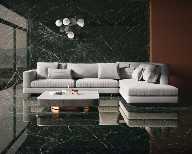 108242666-ce4d7 Плитка керамогранітна Desire Black RECT POL 1198x1198x8 Paradyz