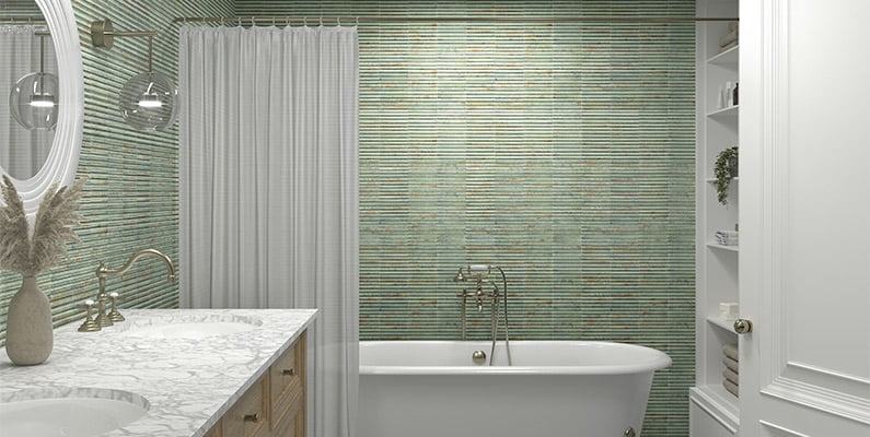 Плитка стінова Lugano Aquamarine 150x300 Mainzu
