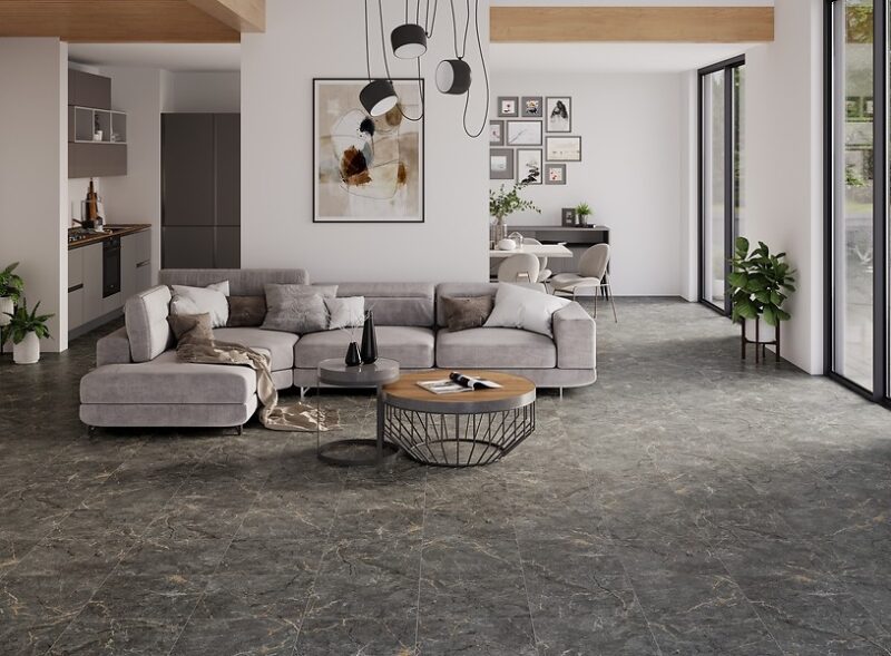 Плитка керамогранітна Pavia Graphite MAT 420x420 Cersanit