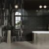 Плитка стінова Monpelli Black Mix Cegielka STR Блиск 65x298 Paradyz