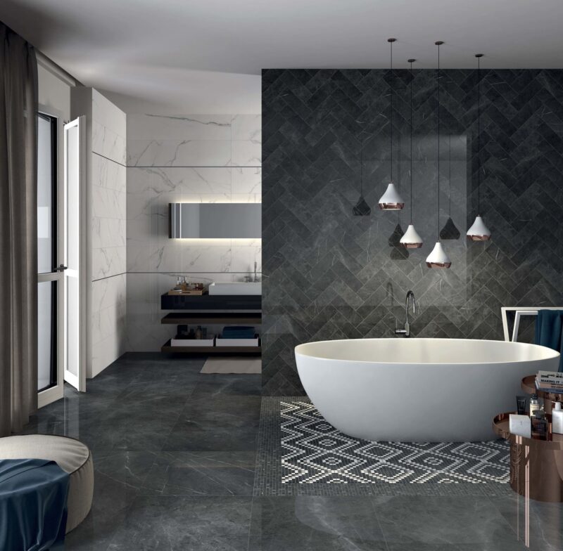 Плитка керамогранітна 1SL34200 Sensi Pietra Grey LUX 600x1200 ABK