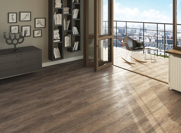 Плитка керамогранітна Finwood Brown 185x598x7 Cersanit