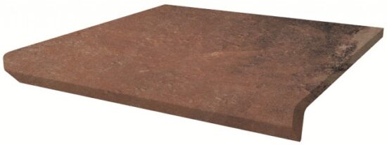 168749-604ef Сходинка з капіносом пряма Scandiano Rosso 30x33 код 6850 Ceramika Paradyz