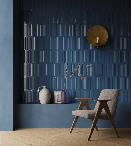 Плитка стінова Monpelli Navy Gegiletka C STR POL 65x298 Paradyz