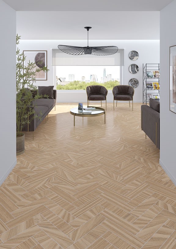 Плитка керамогранітна Komi Nalati-R Crema RECT 100x393x10 Arcana