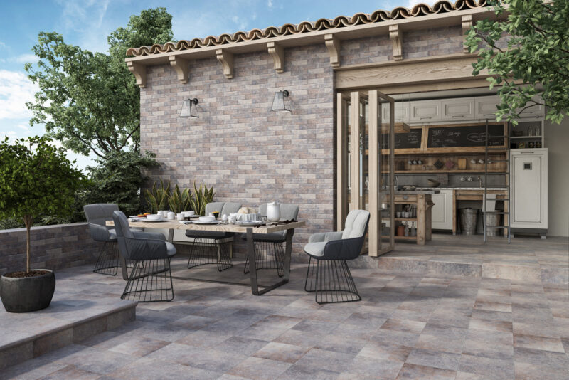 1773814-2e05d Сходинка з капіносом кутова Viano Antracite 33x33 код 1275 Ceramika Paradyz