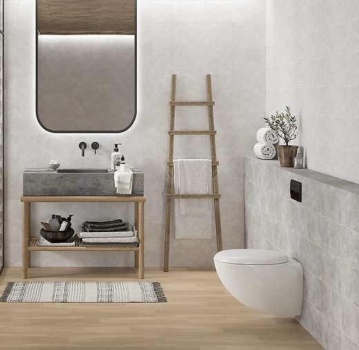 Плитка стінова DENIZE LIGHT GREY STR 200х600x8,5 Cersanit