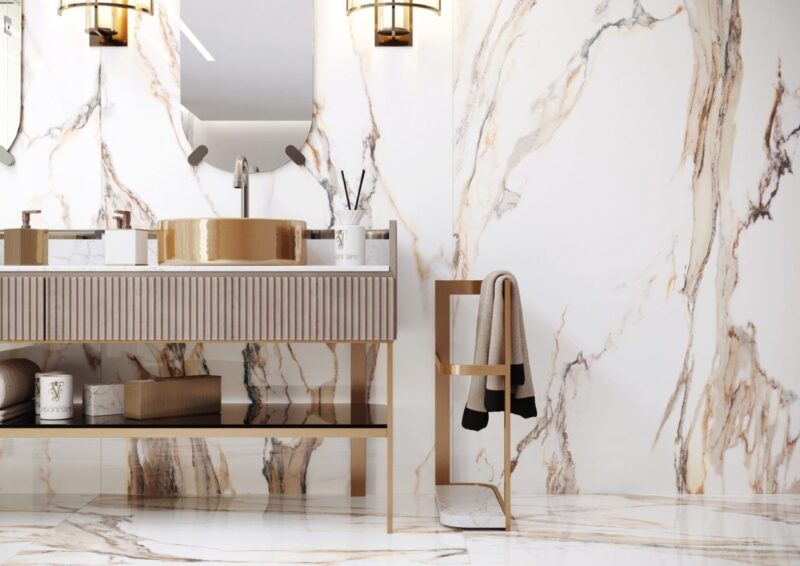 Плитка підлогова Calacatta Gold RECT 59,7x59,7x0,8 код 5210 Cerrad