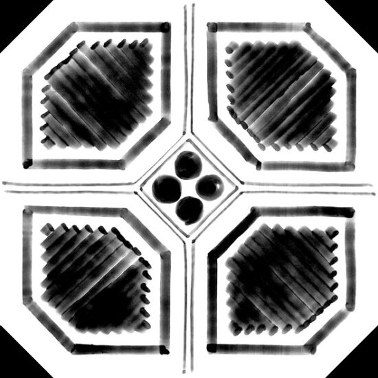 1814749-43a51 Плитка керамогранітна Octogono Variette Sombra 200x200x8 Vives
