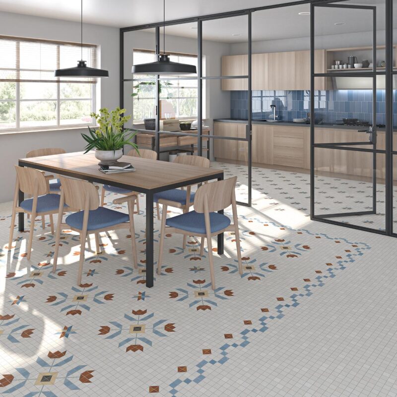 Плитка керамогранітна Seine Arcole-R Azul RECT 200x200x8 Vives