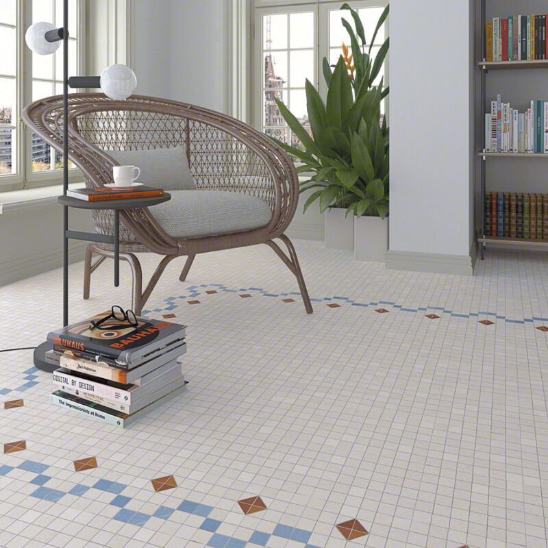 Декор Seine Tabarly-R 2 Azul RECT 200x200x8 Vives