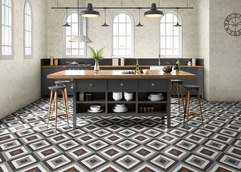 Плитка керамогранітна Dublin Black 200x200 Mainzu