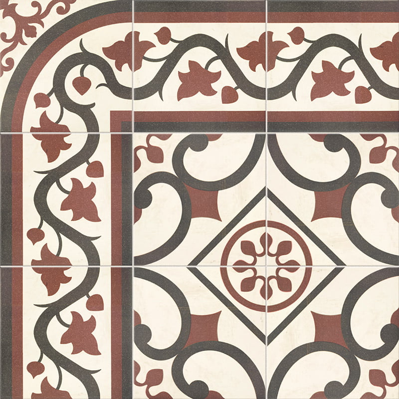 Плитка керамогранітна Victorian Cenefa Deco 200x200x9 Mainzu