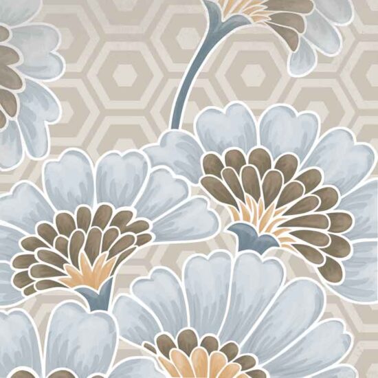 1833824-35a36 Плитка керамогранітна Vodevil Flore Gris 200x200x8 Vives