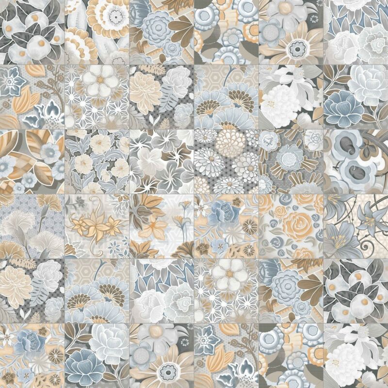 Плитка керамогранітна Vodevil Flore Gris 200x200x8 Vives