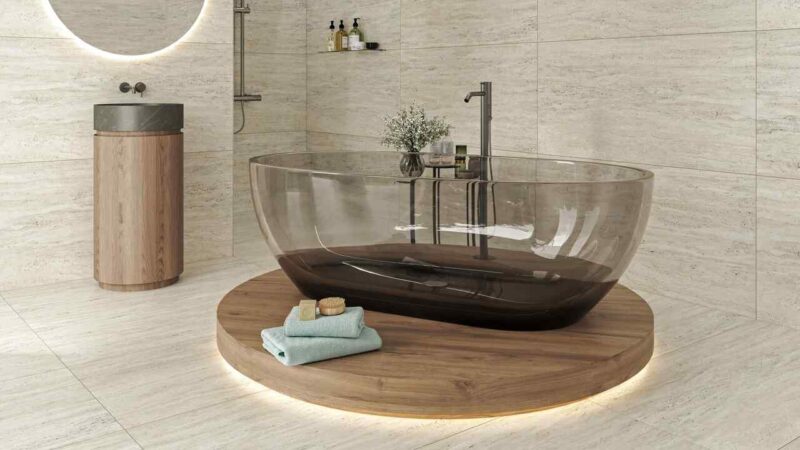 Плитка керамогранітна TE1580 Travertino Ever Бежевий RECT 600x600x8 Golden Tile