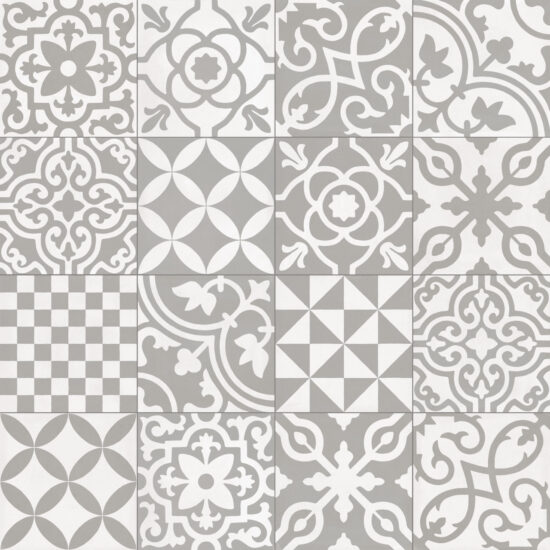 1836533-1600e Плитка керамогранітна R7GY Contrasti Grigio Decor Mix 200x200x10 Ragno