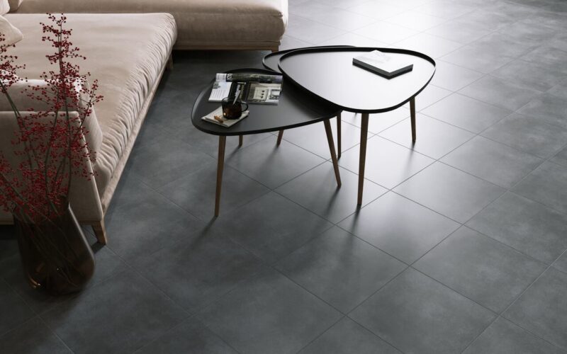 184023189-e2cda Плитка керамогранітна 4LУ800 Lofty Антрацитовий 400x400x7 Golden Tile