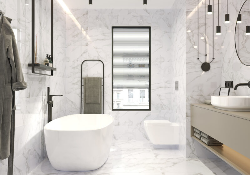 Плитка стінова Marmo Bianco білий 300x600x9 Golden Tile