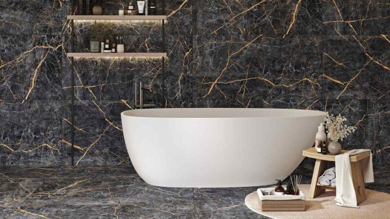 186580522-a3d18 Плитка керамогранітна MOС580 Mountain Stone Чорний RECT 600x600x8 Golden Tile