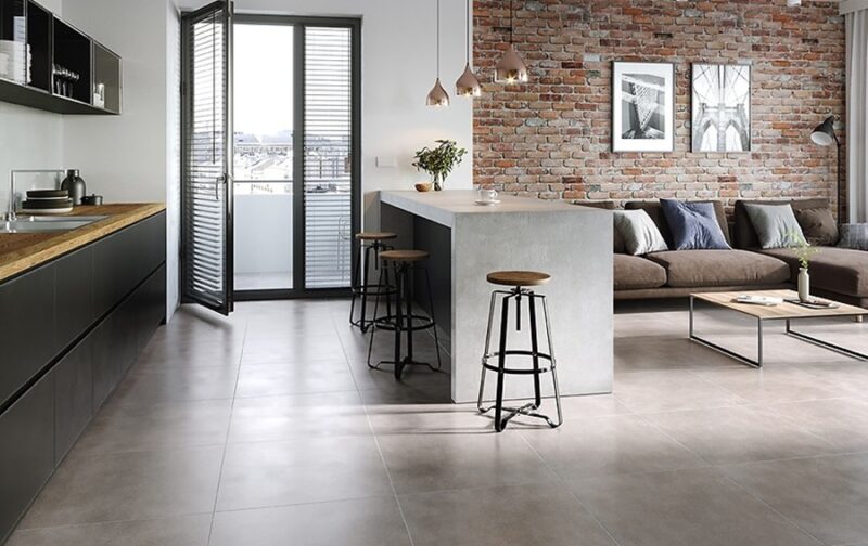 Плитка керамогранітна Colin Light Grey RECT 598x598x8 Cersanit