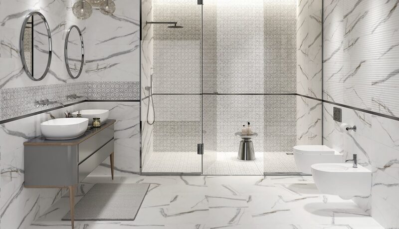 Плитка керамогранітна Blumarine White SATIN 420x420x8 Opoczno