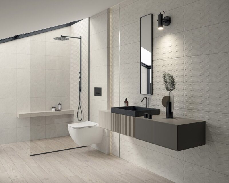 Плитка стінова Afternoon Silver RECT STR 298x598x9 Paradyz