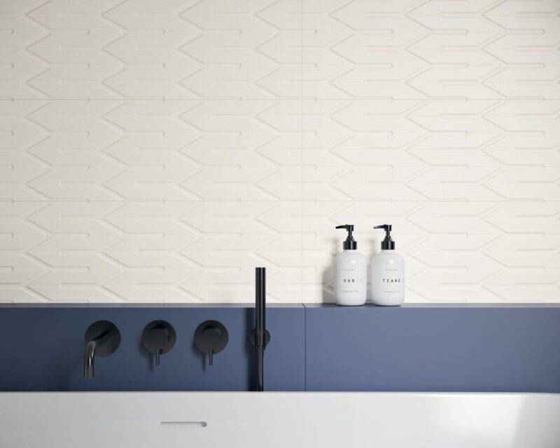 Плитка стінова Nightwish Bianco B RECT STR 250x750x9 Paradyz