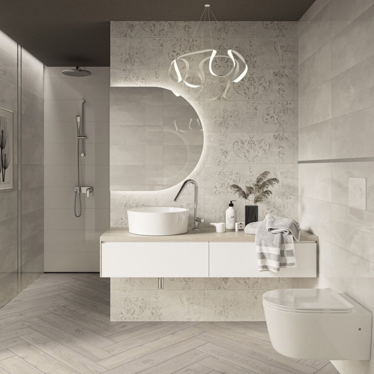 Плитка стінова Silence Silver RECT 250x750x9 Paradyz