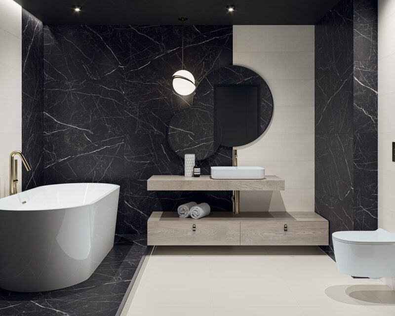 1885109-922e6 Плитка керамогранітна Artstone Black RECT 598x598x9 Paradyz