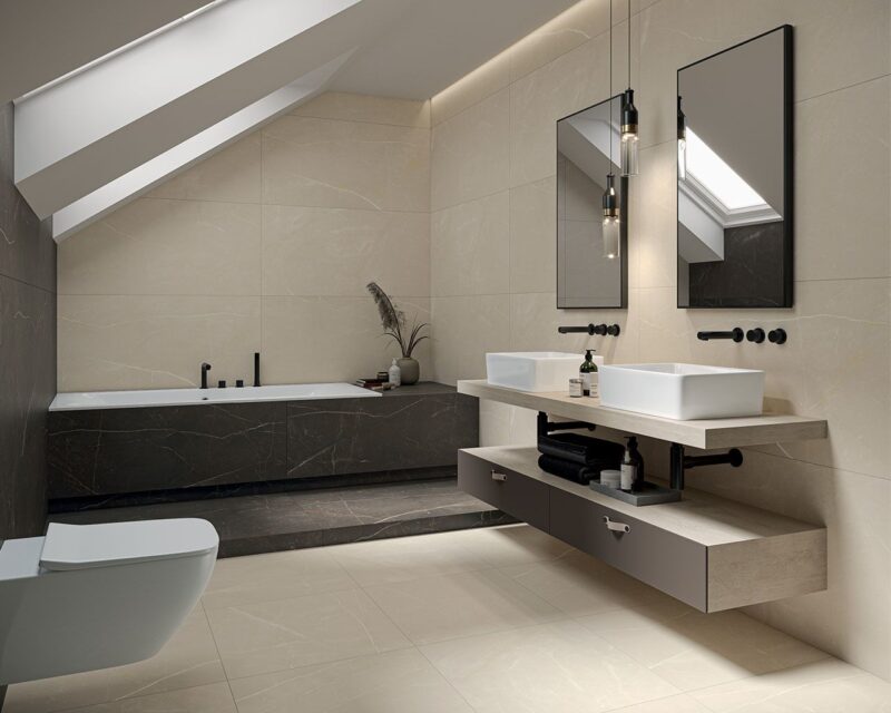 Плитка керамогранітна Linearstone Brown RECT 598x598x9 Paradyz