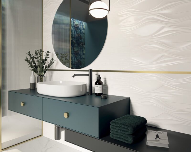 Плитка стінова Neve Bianco RECT STR Блиск 29,8x59,8 код 7846 Ceramika Paradyz
