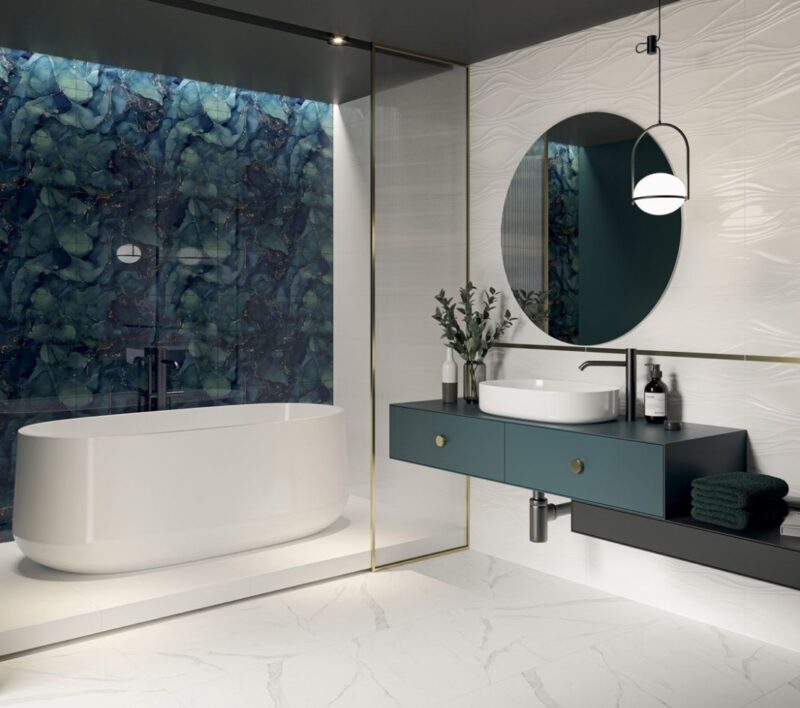 Плитка стінова Neve Bianco RECT STR Блиск 29,8x59,8 код 7846 Ceramika Paradyz