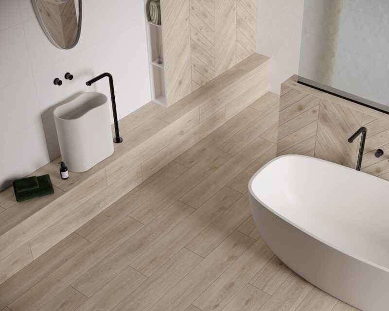 Плитка підлогова Heartwood Crema SZKL RECT STR MAT 19,8x179,8 код 1934 Ceramika Paradyz