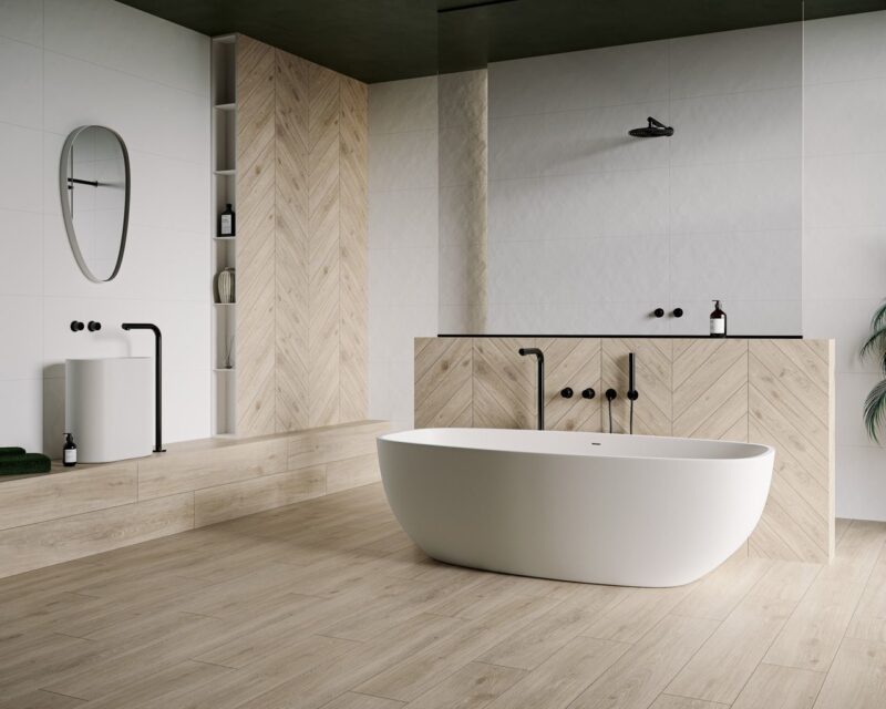 Декор Heartwood Latte Chevron Правий 9,8x59,8 код 8380 Ceramika Paradyz