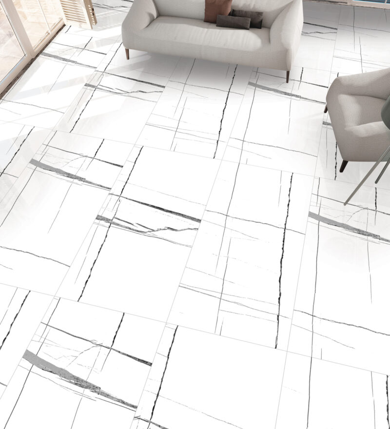 Плитка керамогранітна Lorent White POL 600x1200 Raviraj