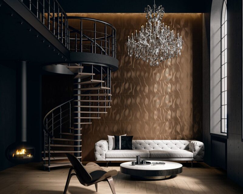 Плитка стінова Night Queen White RECT Блиск 39,8x119,8 код 8744 Ceramika Paradyz