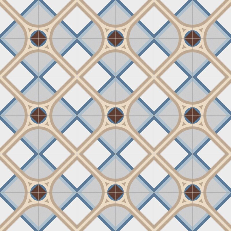 Плитка керамогранітна 1900 Montaner Azul 200x200x8 Vives