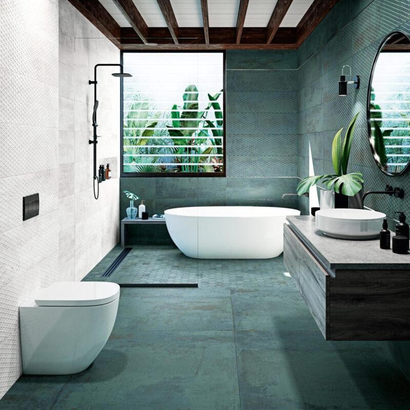 Плитка стінова Metallic Green 297,5x995,5 Aparici