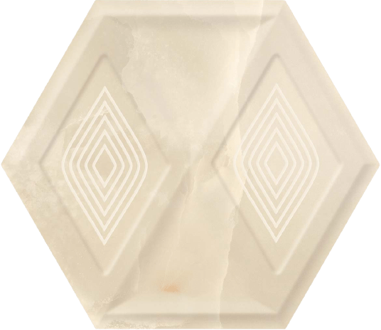 Плитка стінова Illusion Beige Heksagon STR 171x198x9 Paradyz