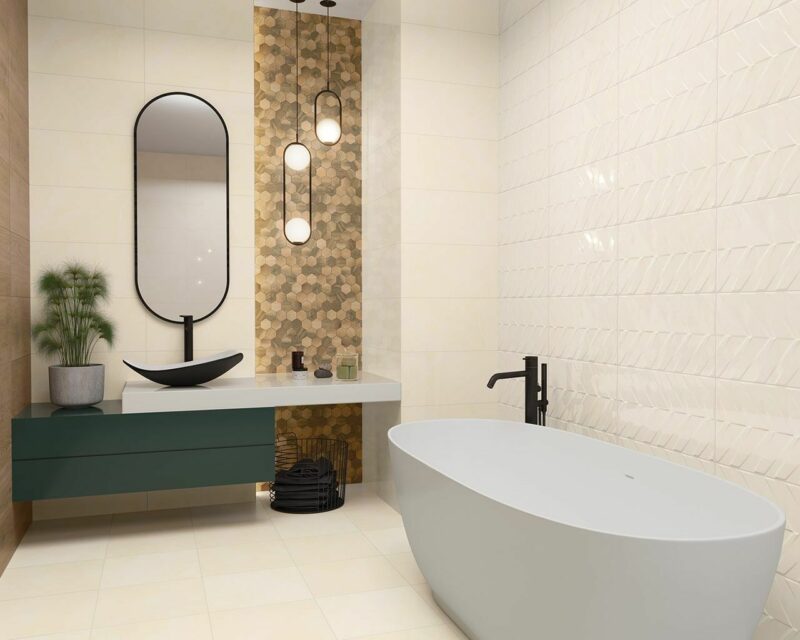 Плитка стінова Ideal Crema STR 300x600x9 Paradyz