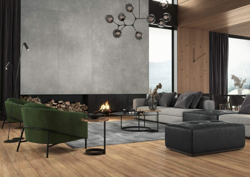 1913360-81084 Плитка керамогранітна Concrete Graphite RECT 1197x2797x6 Cerrad