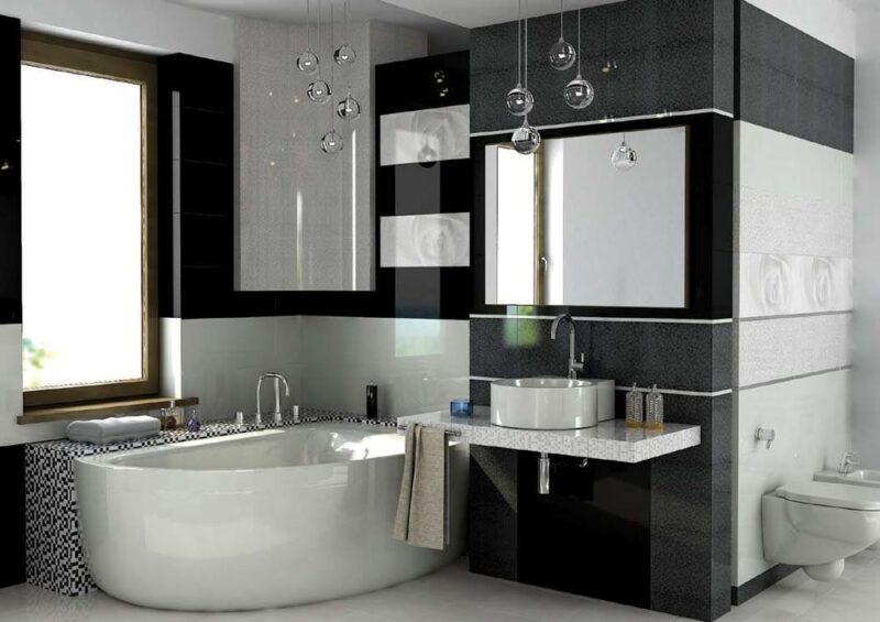 Плитка стінова CCR37-1 Black 250x750x9 Ceramika Color